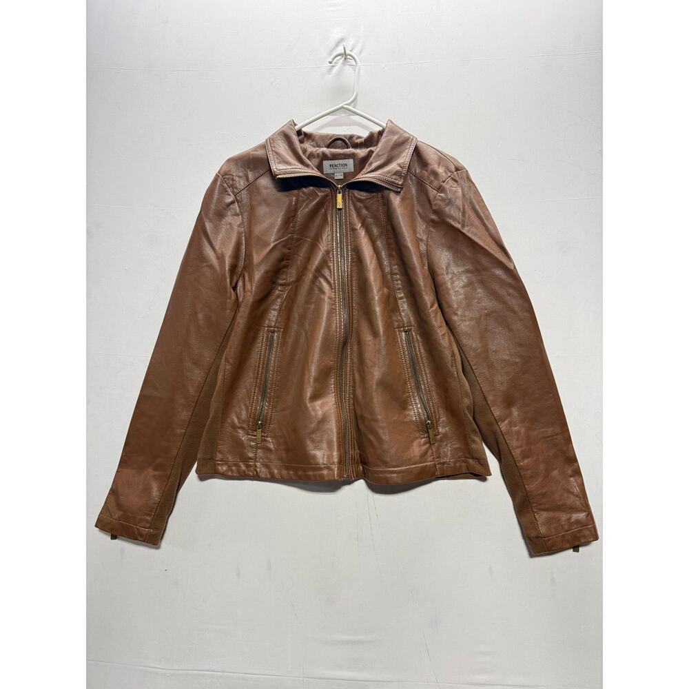 Reaction Kenneth Cole Women'as Jacket - Size XL/TG - Brown - Polyester/Rayon